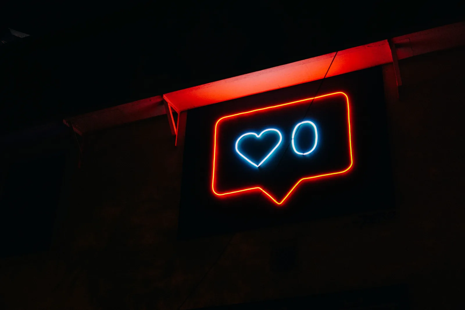 Bright neon heart icon with zero likes, symbolizing social media engagement. Getting critiques of social media risks right the first time